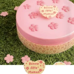Cerf Dellier Cœurs chocolat blanc Bonne Fête Maman (x 60) Hot