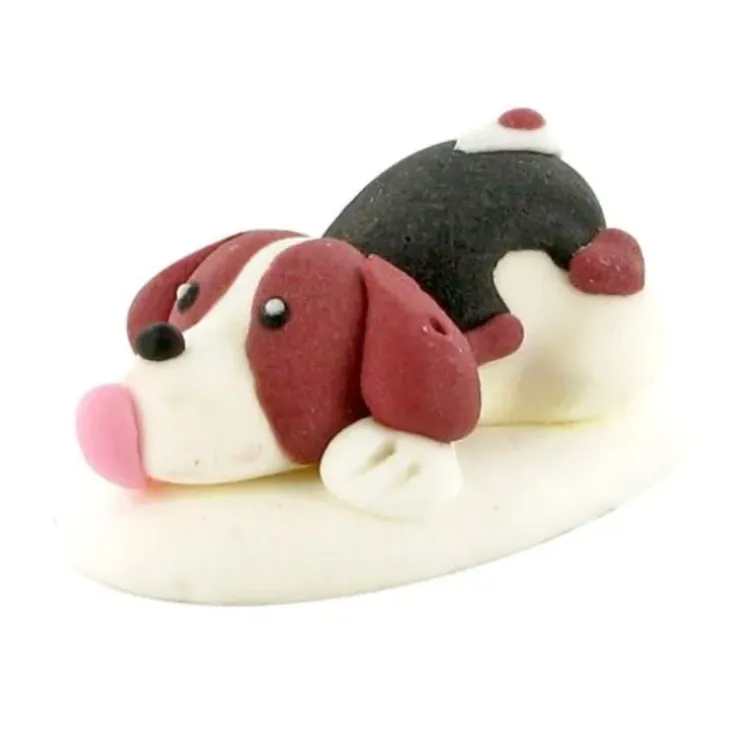 Cerf Dellier Décor comestible Chien couché 6,5 cm Outlet