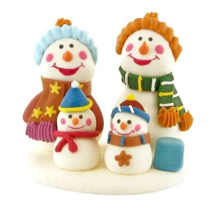 Cerf Dellier Décor comestible Famille de bonshommes de neige Clearance