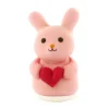 Cerf Dellier Décor comestible Lapin Rose Coeur 4,5 cm Hot