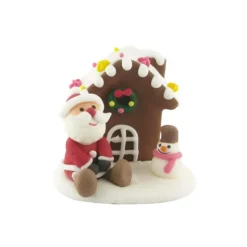 Cerf Dellier Décor comestible Père Noël assis et chalet (x12) Best