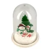 Cerf Dellier Décor de noël pour bûche "boule à neige bonhomme de neige" à poser Clearance