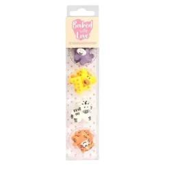 Cerf Dellier Décors comestibles animaux de la jungle assortis (x12) Clearance