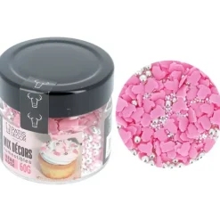 Cerf Dellier Décors comestibles bébé roses assortis 60 g Hot