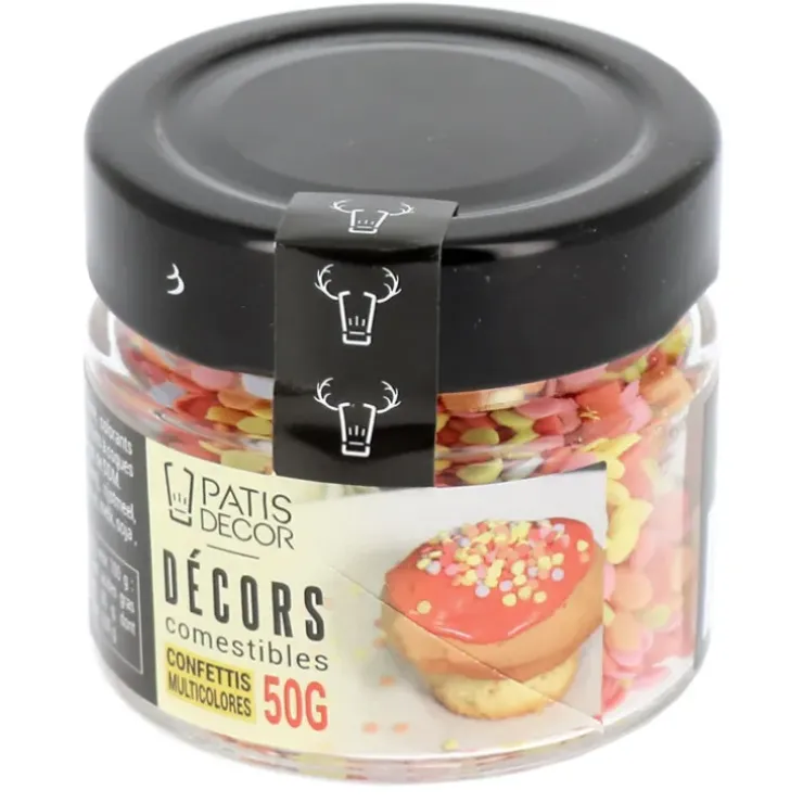 Cerf Dellier Décors comestibles confettis multicolores 50 g Best
