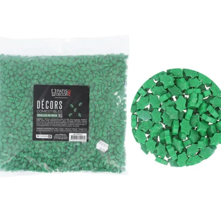 Cerf Dellier Décors comestibles feuilles de houx 1 kg Online