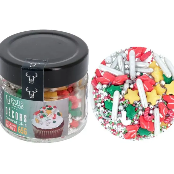 Cerf Dellier Décors comestibles mélange noël 65 g Hot