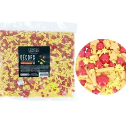 Cerf Dellier Décors comestibles mélange rouge et doré 1 kg Discount