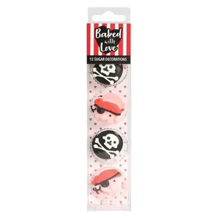 Cerf Dellier Décors comestibles pirates assortis (x12)