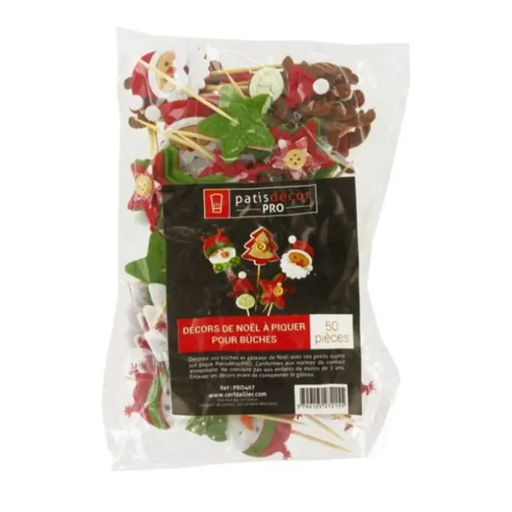 Cerf Dellier Décors de Noël en feutrine thème 2 (X50) Outlet