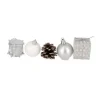 Cerf Dellier Décors de Noël sur pique assortis argent (x 5) Hot