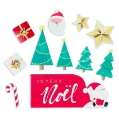 Cerf Dellier Décors en azyme assortis thème Hotte du Père Noël Best