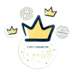 Cerf Dellier Décors en azyme assortis thème épiphanie Galette - DDM 09/24 Clearance