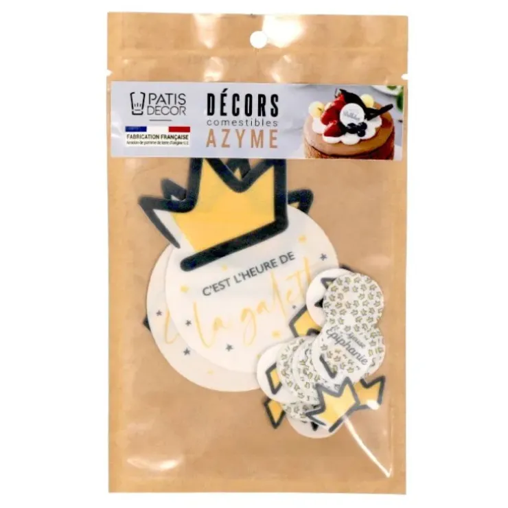 Cerf Dellier Décors en azyme assortis thème épiphanie Galette - DDM 09/24 Clearance