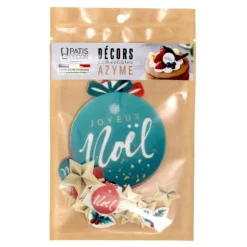 Cerf Dellier Décors en azyme assortis thème Boule de Noël Discount