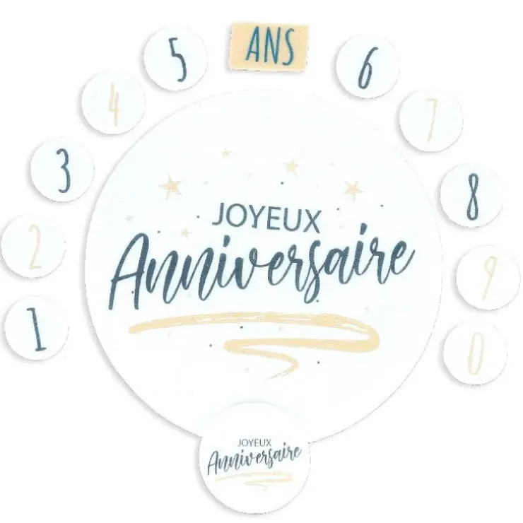 Cerf Dellier Décors en azyme assortis thème anniversaire n°1