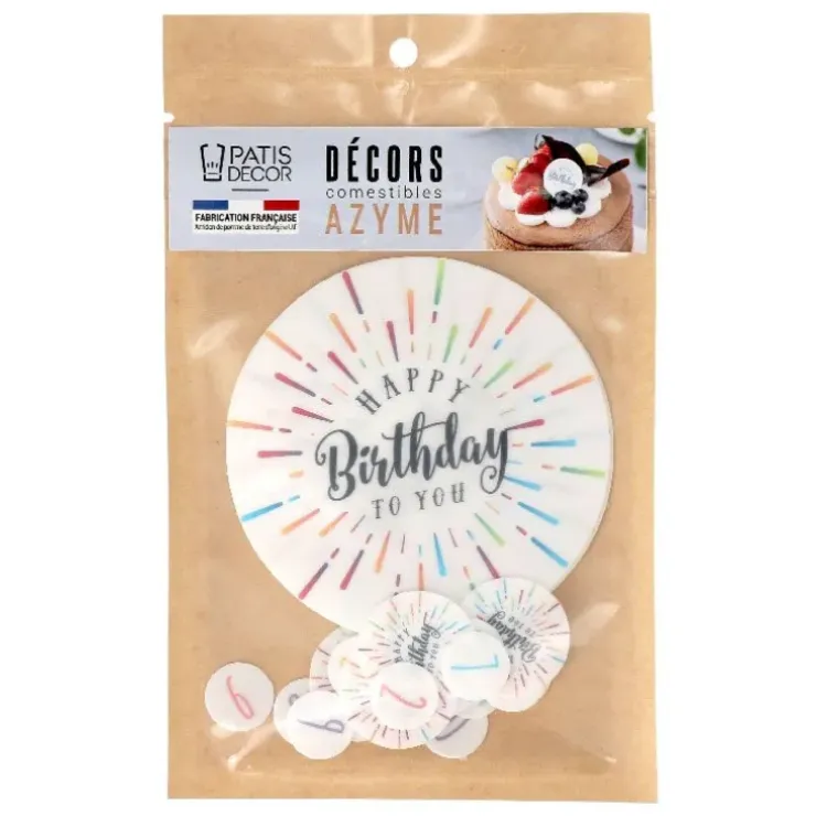 Cerf Dellier Décors en azyme assortis thème anniversaire n°4 Hot