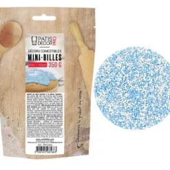 Cerf Dellier Décors mini billes bleues et blanches comestibles 350 g Online