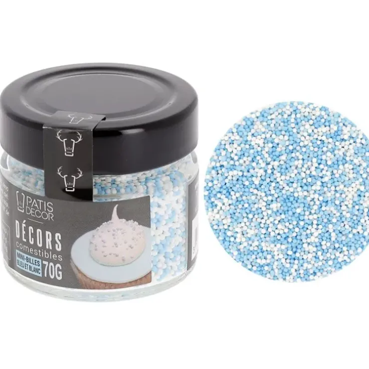 Cerf Dellier Décors mini billes bleues et blanches Clearance