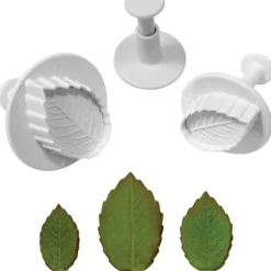 Cerf Dellier Découpoirs éjecteurs Feuille de Rose assortis PME (x 3) Clearance