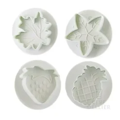 Cerf Dellier Découpoirs éjecteurs fruits assortis Patisdécor (x 4) Clearance
