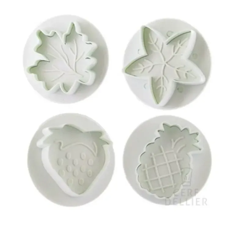 Cerf Dellier Découpoirs éjecteurs fruits assortis Patisdécor (x 4) Clearance