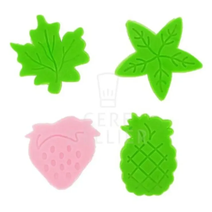 Cerf Dellier Découpoirs éjecteurs fruits assortis Patisdécor (x 4) Clearance