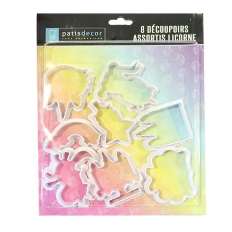 Cerf Dellier Découpoirs licorne assortis (x 8) Outlet
