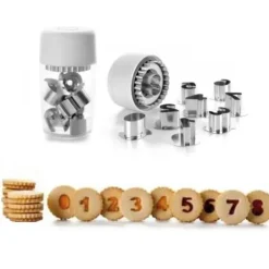 Cerf Dellier Découpoirs linzer Chiffres assortis (x 9) Discount