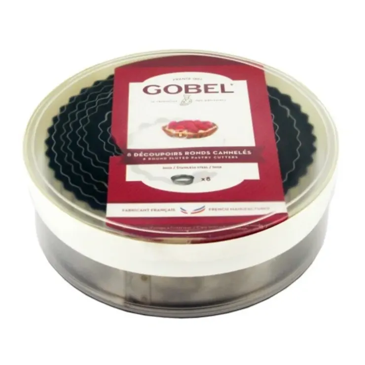 Cerf Dellier Découpoirs ronds cannelés inox (x 8) Discount