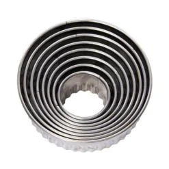 Cerf Dellier Découpoirs ronds cannelés inox (x 8) Discount