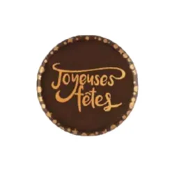 Cerf Dellier Disques scintillants chocolat noir Joyeuses Fêtes (x96) Best
