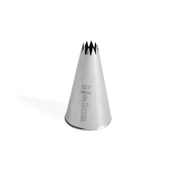 Cerf Dellier Douille cannelée petits fours inox Ø 7 mm 10 dents Discount
