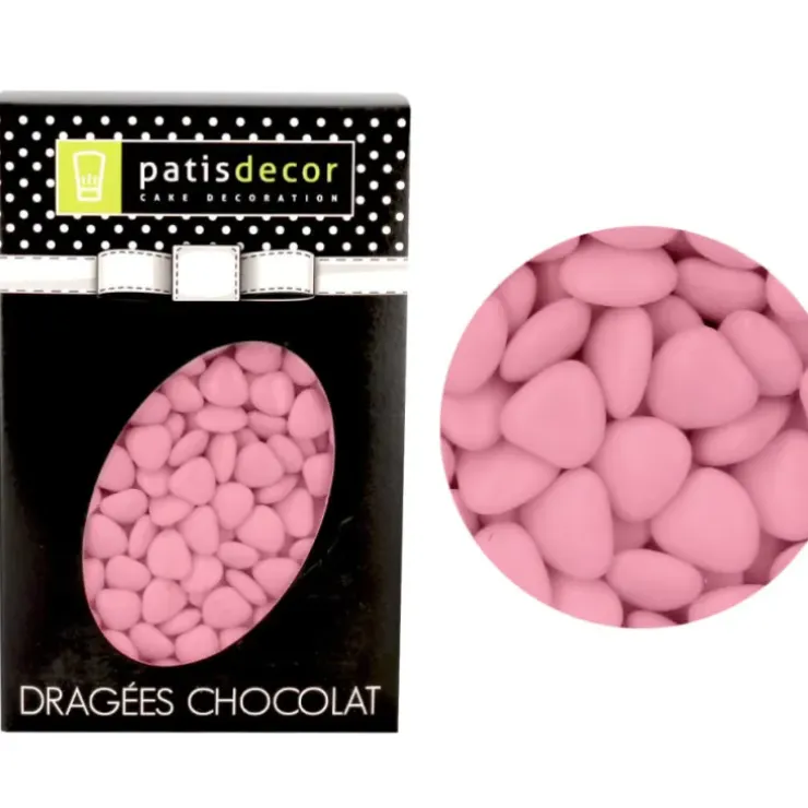 Cerf Dellier Dragées mini-coeurs chocolat roses 500 g New