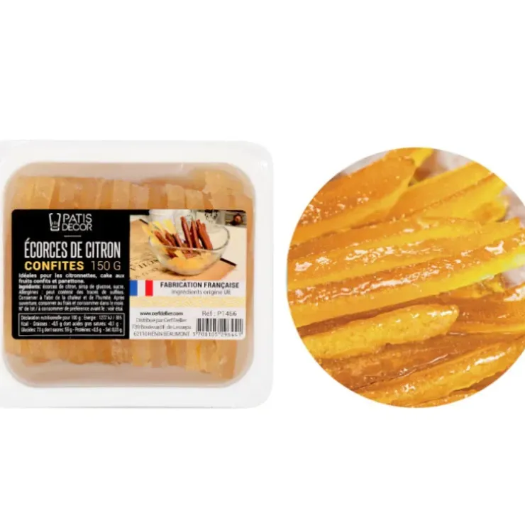 Cerf Dellier Ecorces de citron confites 150 g Clearance