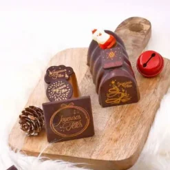 Cerf Dellier Embouts bûchettes chocolat Joyeuses Fêtes (x56) Sale