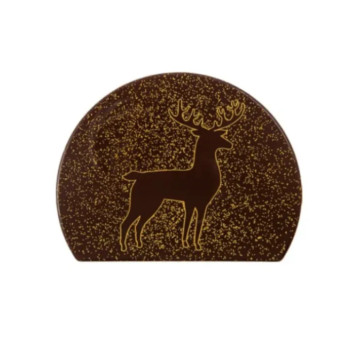 Cerf Dellier Embouts de bûches chocolat silhouette renne (x40) Sale