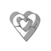 Cerf Dellier Emporte-pièce double Coeur inox 4,6 cm Sale