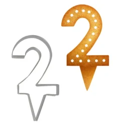 Cerf Dellier Emporte-pièces cake topper "2" Discount