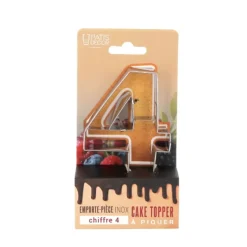 Cerf Dellier Emporte-pièces cake topper "4" New