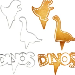 Cerf Dellier Emporte-pièces cake toppers thème dinosaures (lot de 3) Clearance