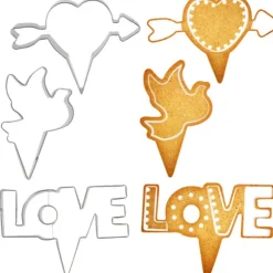 Cerf Dellier Emporte-pièces cake toppers thème Saint-Valentin (lot de 3) Sale