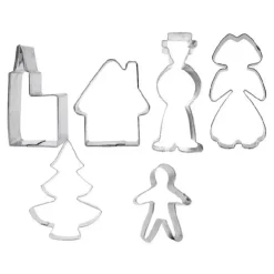 Cerf Dellier Emporte-pièces Village alsacien inox assortis (x6) New