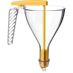Cerf Dellier Entonnoir gradué à piston copolyester transparent avec support et 1 douille - 0,75 L New