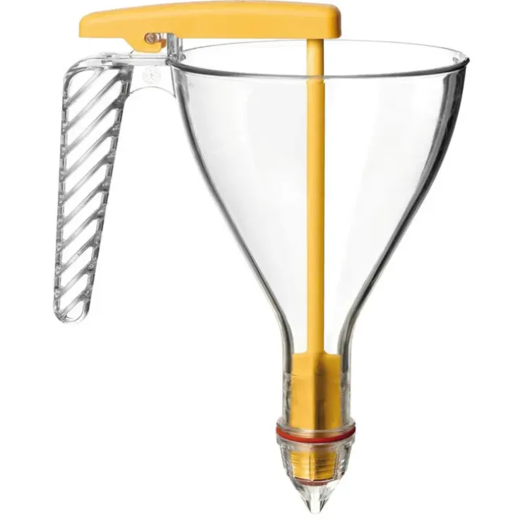Cerf Dellier Entonnoir gradué à piston copolyester transparent avec support et 1 douille - 0,75 L New