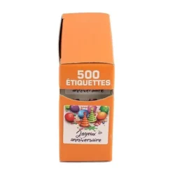 Cerf Dellier Etiquette adhésive "Joyeux Anniversaire" (x500) New