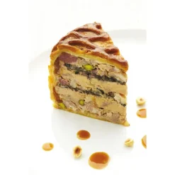 Cerf Dellier Exopan pâté en croûte rond à chevrons hauteur 9 cm diamètre 10 cm Discount