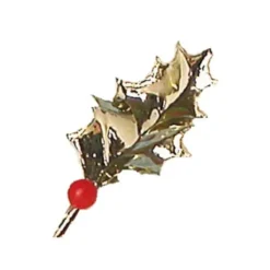 Cerf Dellier Feuilles de houx dorées (x144)