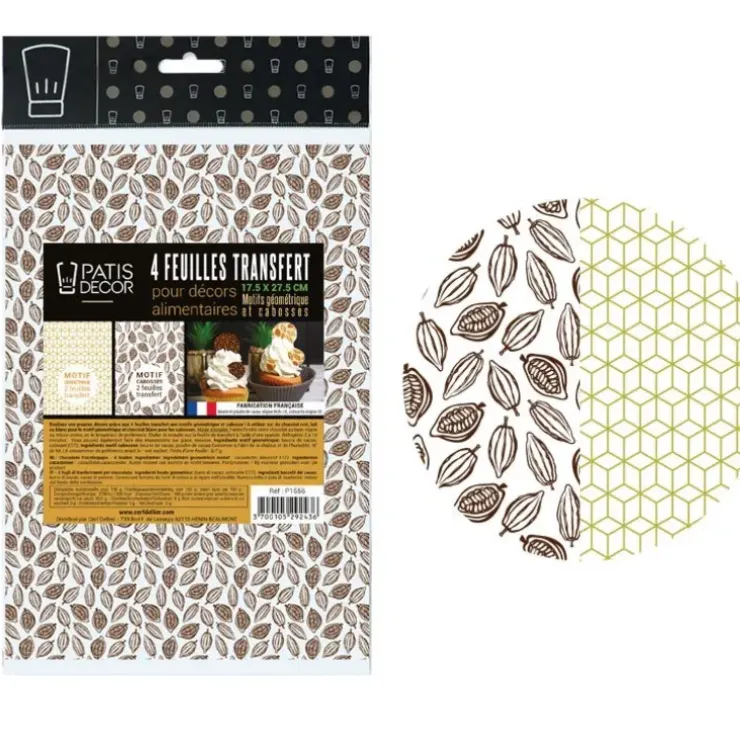 Cerf Dellier Feuilles transfert cabosses et géométrie assorties (x4) Best