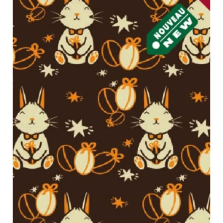 Cerf Dellier Feuilles transfert chocolat Lapin (x10) Clearance